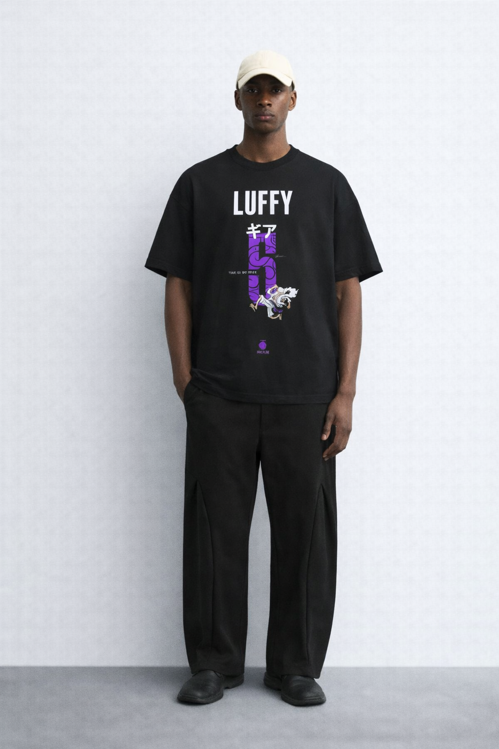 LUFFY Purple Awakening – Unisex Oversized Tee